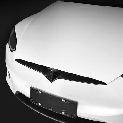 TAPTES Carbon Fiber Front Center Grille Trim Strip for Model X 2016-2019