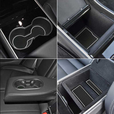 TAPTES Center Console Cup Holder Liners for Tesla Model 3 2017 -2020, set of 7