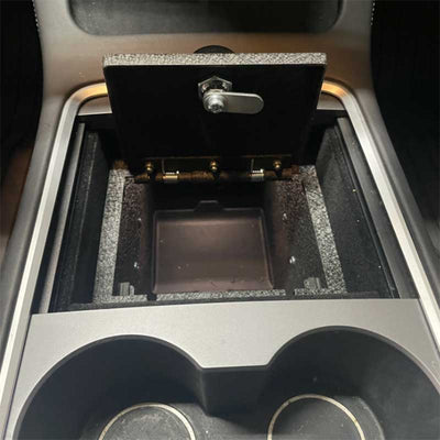 TAPTES Tesla Invisible Storage Organizer Center Console Safe Box for 2023 2022 2021 Model 3 Model Y