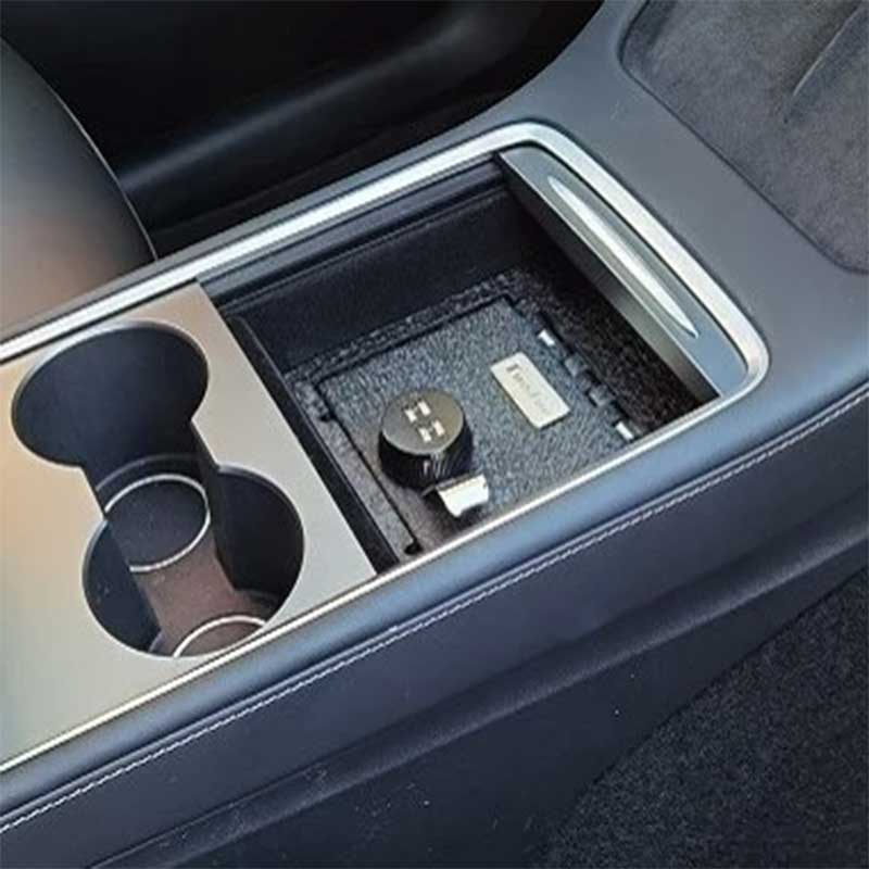 TAPTES Tesla Invisible Storage Organizer Center Console Safe Box for 2023 2022 2021 Model 3 Model Y