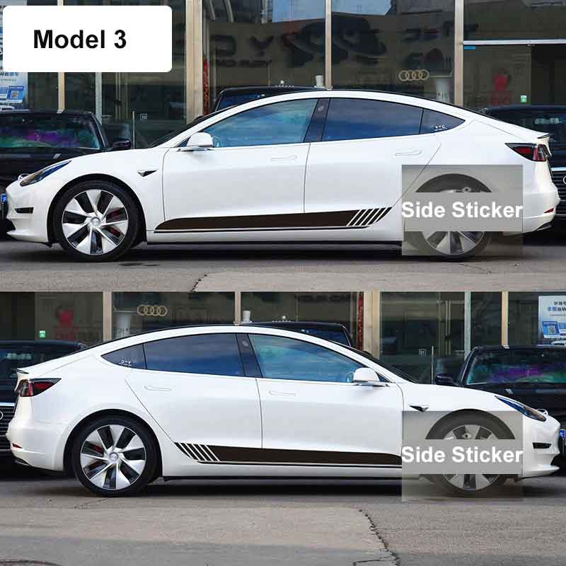 TAPTES® Decal Sticker for Tesla Model 3, Set of 4