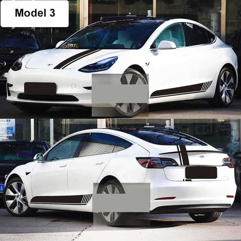 Tesla Aufkleber, Sticker und Deko-Folien für das Model 3