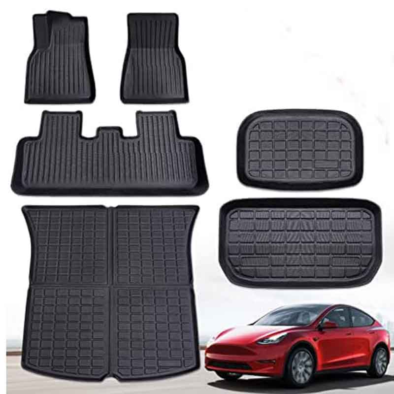 TAPTES All Weather TPE Floor Mats for Model Y 2024 20232021, Frunk