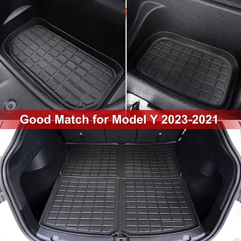 TAPTES Floor Mats for Right-Hand Drive Tesla Model 3 2021-2023 2024, Rear &  Front Trunk Mats, Set of 6