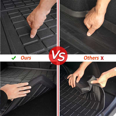 TAPTES Floor Mats for Right-Hand Drive Tesla Model 3, Rear & Front Trunk Mats, Set of 6
