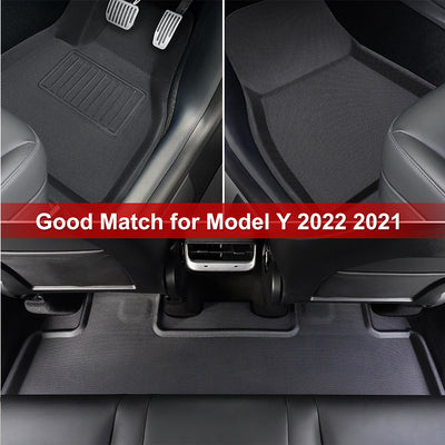 TAPTES 2021-2023 2024 Tesla Model Y Right-Hand Drive Floor Mats, Rear & Front Trunk Mats