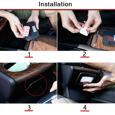 Handrail Storage Box Touch Sensor LED Light for Model S