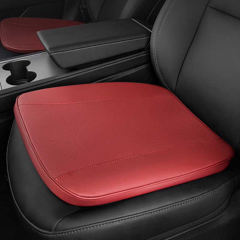 TAPTES® Leather Memory Foam Heightened Seat Cushion for Tesla Model S/X/3/Y/Cybertruck/Model 3 Highland/Model Y Juniper