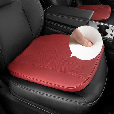 TAPTES® Leather Memory Foam Heightened Seat Cushion for Tesla Model S/X/3/Y/Cybertruck/Model 3 Highland/Model Y Juniper