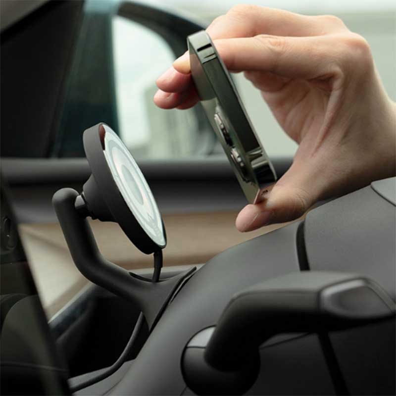 TAPTES Magnetic Suction Fast Charging Mobile Phone Mount for Model 3 Model Y