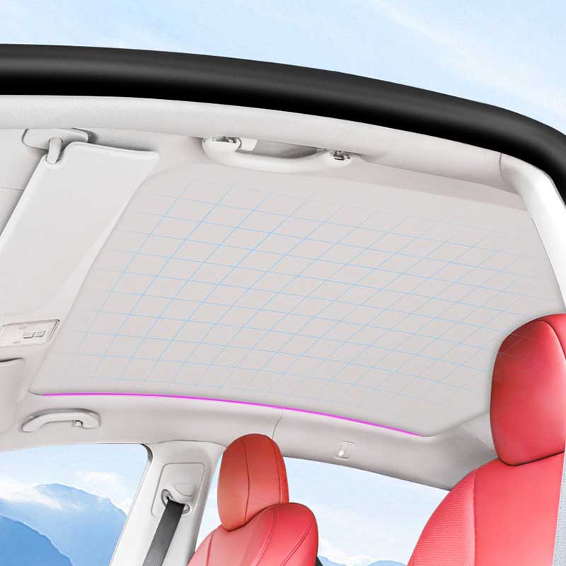 TAPTES Model Y Electric Automatic Retractable Roof Sunshade, Tesla Model Y Smart Control Sunshade