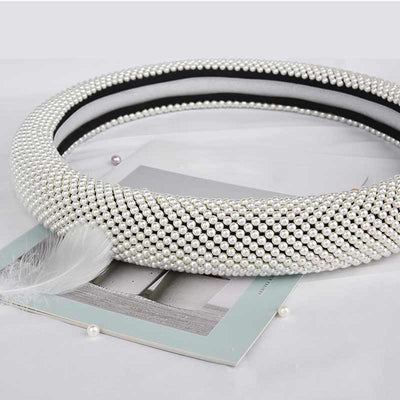 TAPTES Pearl Steering Wheel Covers Protector Wrap for Tesla Model S / 3 / Y