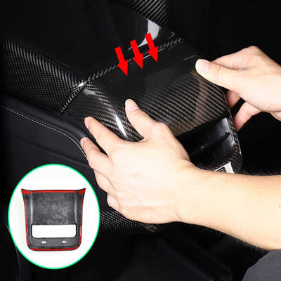TAPTES Rear Air Vent Carbon Fiber Style Frame Cover for Tesla Model 3