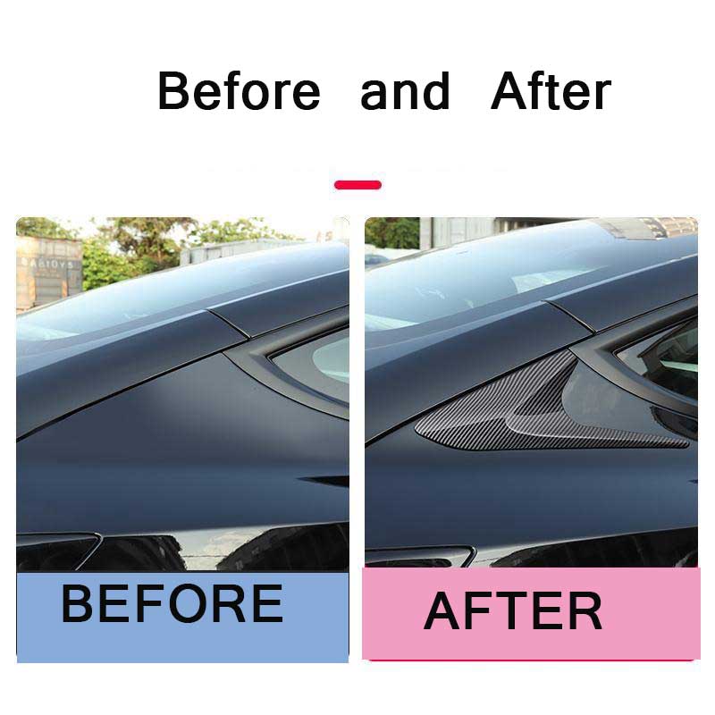 TAPTES Rear Window Triangle Shutters for Tesla Model 3 2021-2023 2024, C-pillar Boomerang Decoration Cover
