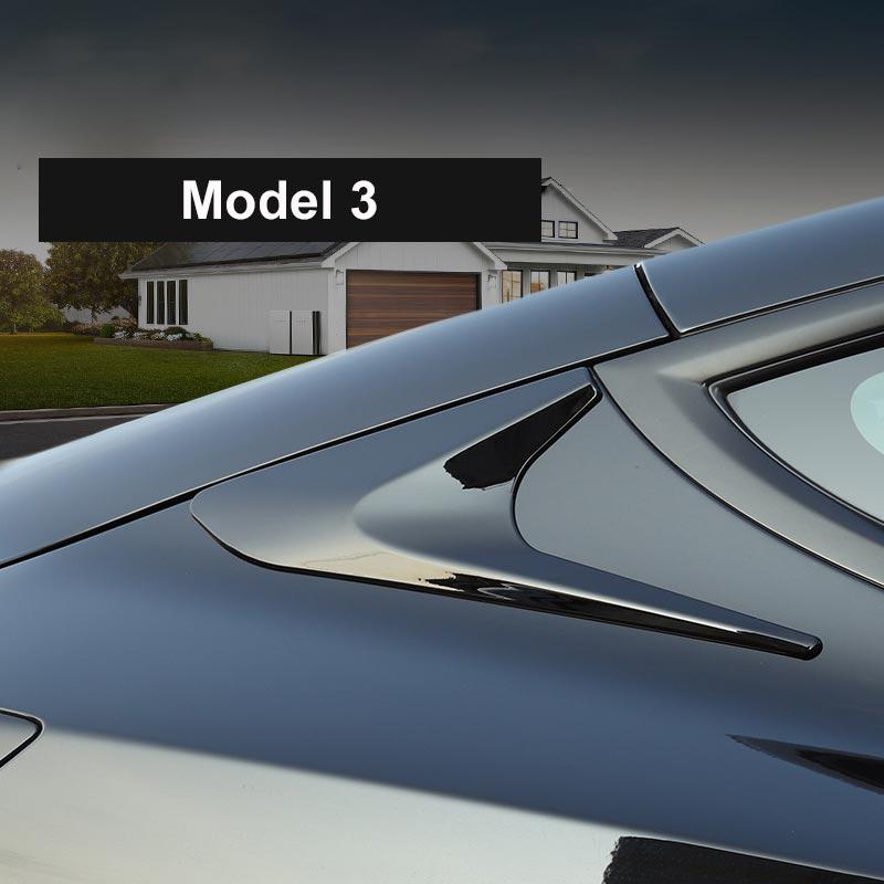 TAPTES Rear Window Triangle Shutters for Tesla Model 3 2021-2025, C-pi ...