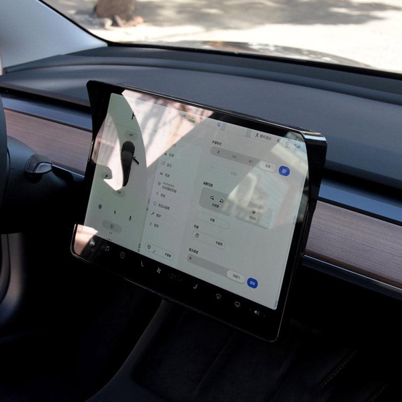 TAPTES® Screen Visor for Tesla Model Y Model 3, Anti-Glare Touchscreen Sunshade Visor