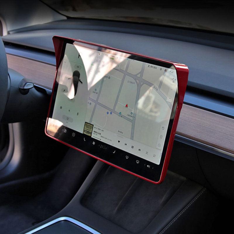 TAPTES® Screen Visor for Tesla Model Y Model 3, Anti-Glare Touchscreen Sunshade Visor