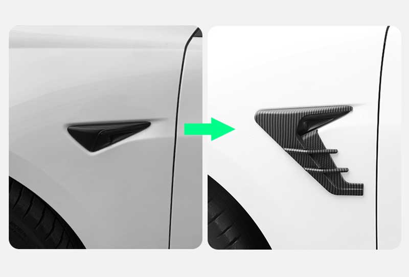 TAPTES Side Markers Turn Signal Camera Cover for Tesla Model 3 Model Y, Set of 2
