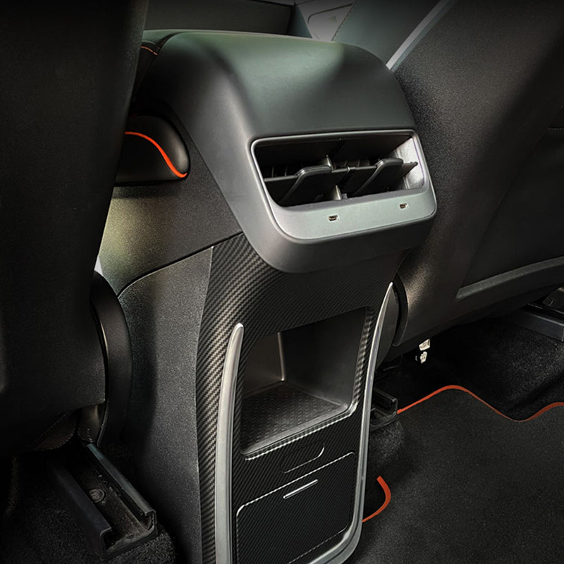 TAPTES Rear Central Control Drawer Storage Box with Cup Holder for Model Y
