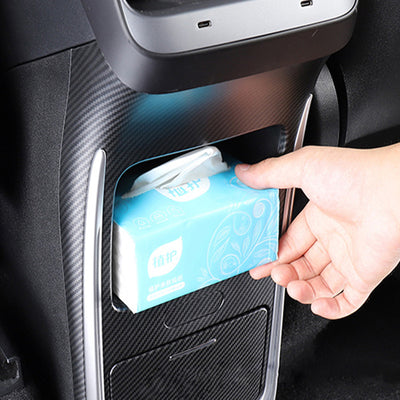 TAPTES Rear Central Control Drawer Storage Box with Cup Holder for Model Y
