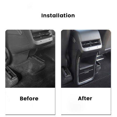 TAPTES Rear Central Control Drawer Storage Box with Cup Holder for Model Y