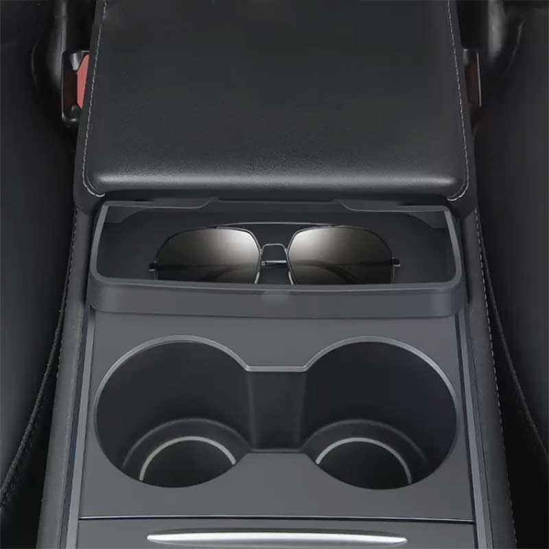 TAPTES Central Control Armrest Silicone Glasses Storage Box for Model 3 Model Y