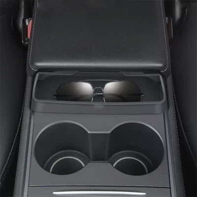 TAPTES Central Control Armrest Silicone Glasses Storage Box for Model 3 Model Y