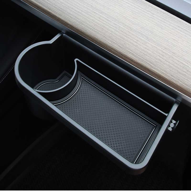 TAPTES Glove Box Storage Organizer With Cup Holder for Model Y/3 2022