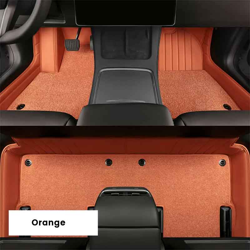 TAPTES Fully Covered Premium  Leather Floor Mats Triple-Layered for Model Y 2020 -2023 2024