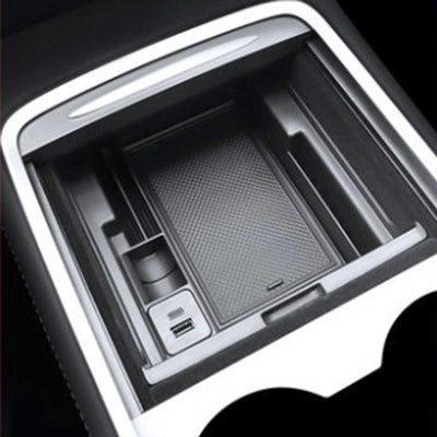 TAPTES Refresh Center Console Storage Box with USB Port for 2021 Model Y Model 3
