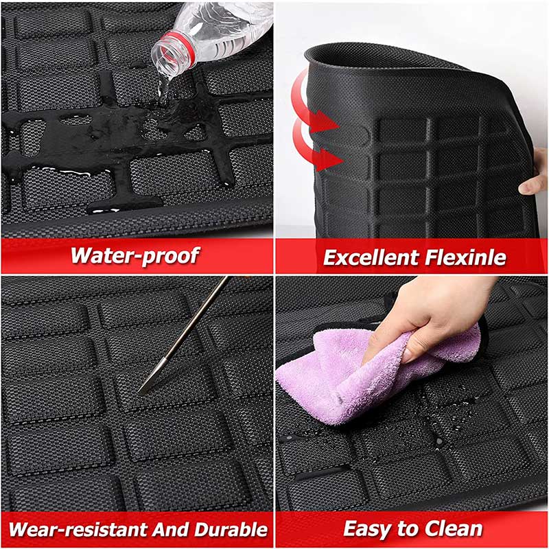 TAPTES All Weather Cargo & Front Frunk Liner Floor Mats for Model 3 Interior 2021-2023, Set of 3