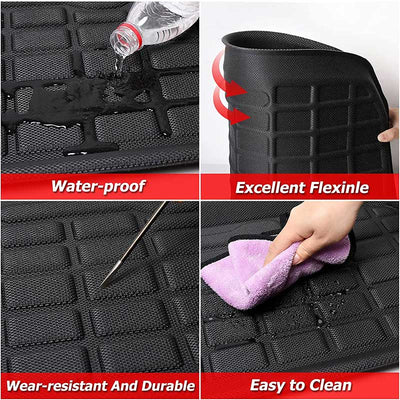 TAPTES All Weather Cargo & Front Frunk Liner Floor Mats for Model 3 Interior 2021-2023, Set of 3