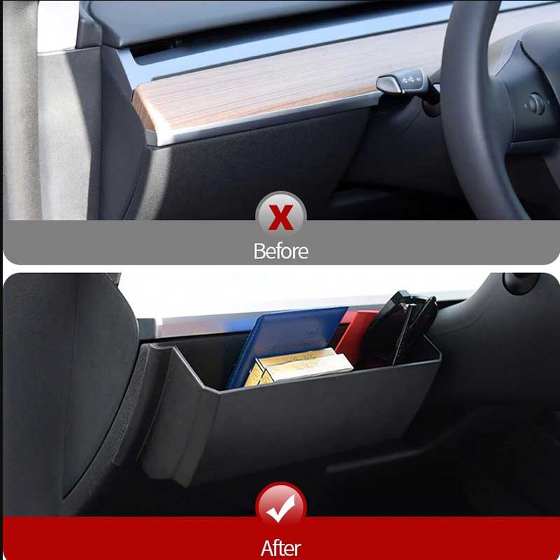 TAPTES Tesla Model 3 Model Y Under The Steering Wheel Storage Box Car Glasses Case
