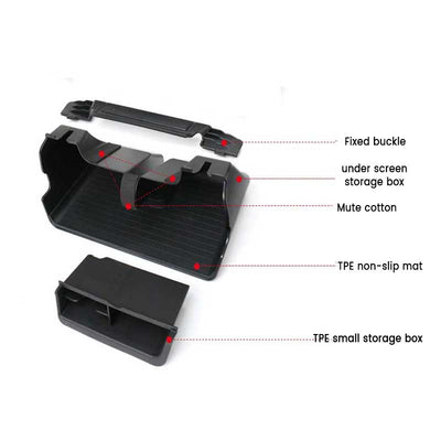 TAPTES® Under Central Control Screen Storage Organizer for Model Y Model 3 2021- 2023 2024