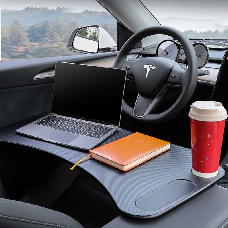 TAPTES Tesla Model 3/Y Multi-Functional Portable Car Laptop and Food Tray Portable Tray Laptop Notebook Table Eating Desk