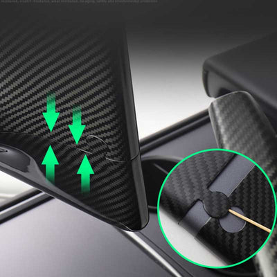 TAPTES® Genuine Carbon Fiber Center Control Screen Back Cover for Tesla Model 3/Y 2018-2025