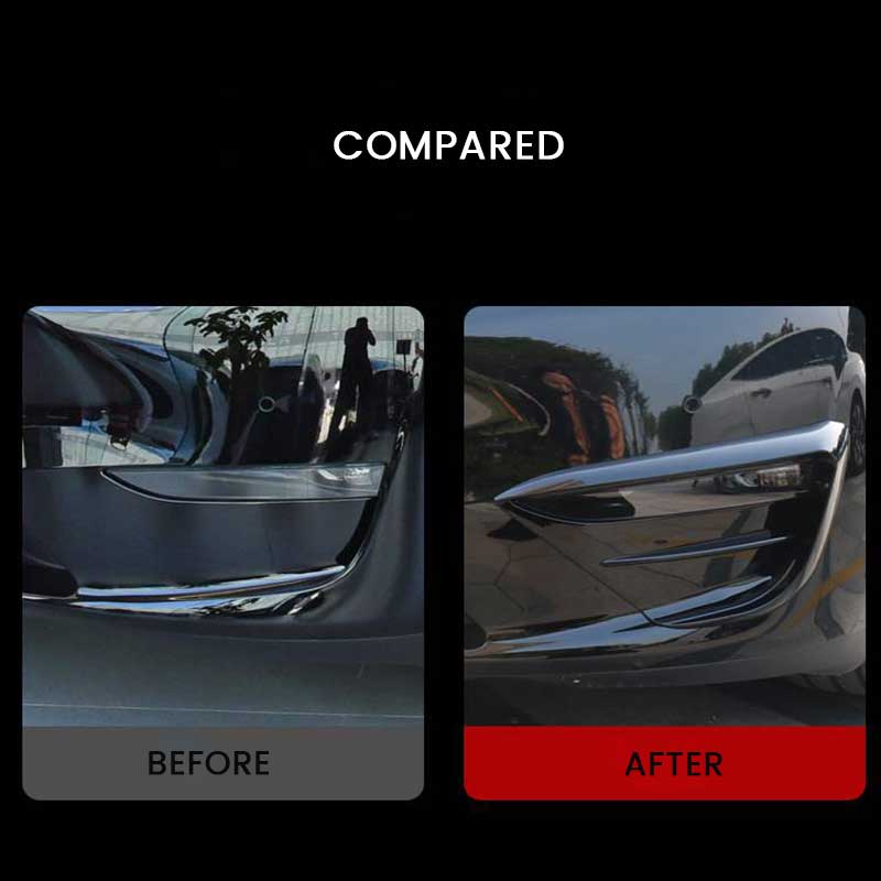 TAPTES Tesla Model Y Fog Light Wind Knife Decorative Patch Fog Lamp Frame Protection Cover, Set of 2