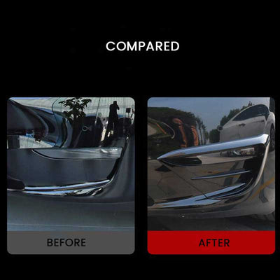 TAPTES Tesla Model Y Fog Light Wind Knife Decorative Patch Fog Lamp Frame Protection Cover, Set of 2