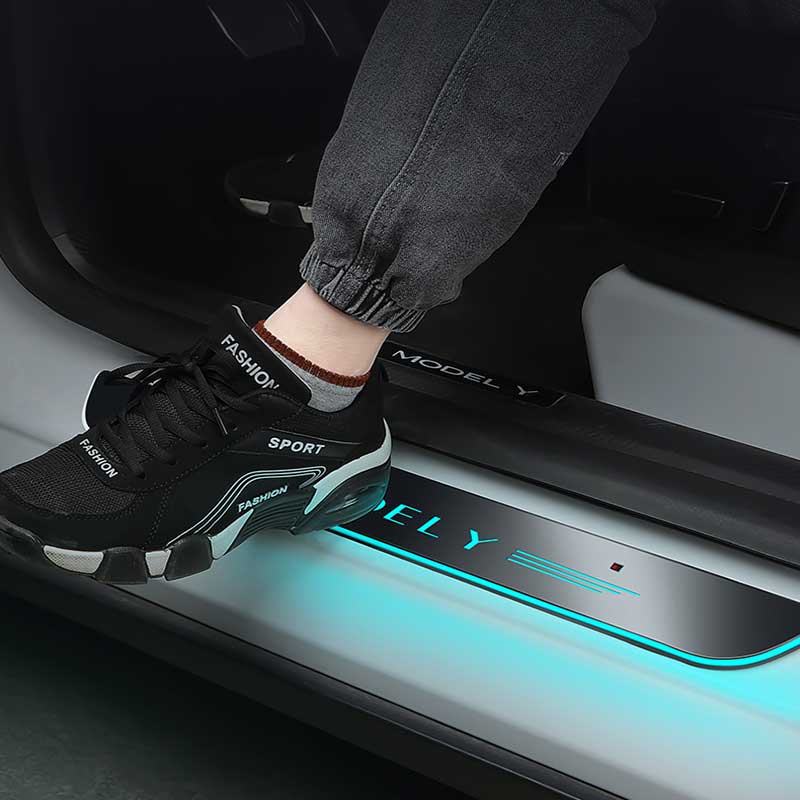 TAPTES Tesla Model Y LED light Sill Door Trim Pedal, Model Y Interior Protection