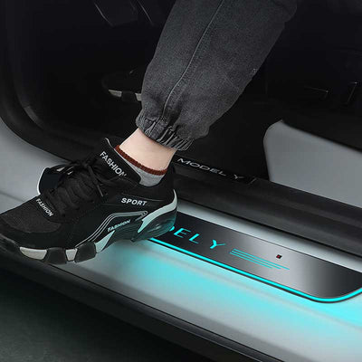 TAPTES Tesla Model Y LED light Sill Door Trim Pedal, Model Y Interior Protection