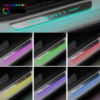 TAPTES Tesla Model Y LED light Sill Door Trim Pedal, Model Y Interior Protection