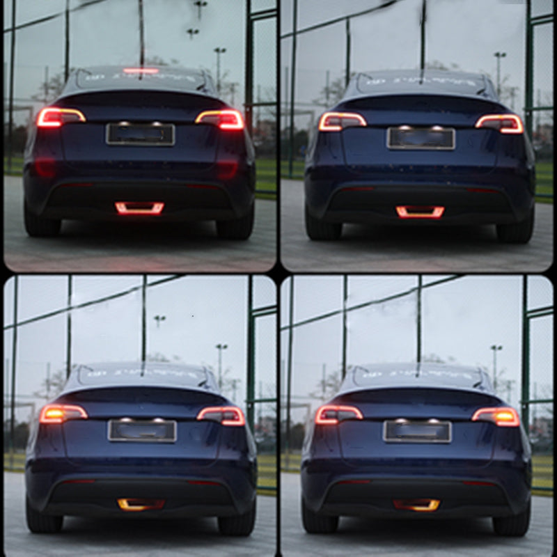 TAPTES Pilot Light Rear Bumper Fog Light for Model Y Brake Indicator Steering Rear Tail Light