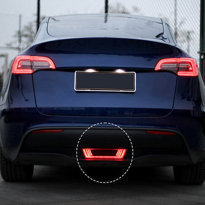 TAPTES Pilot Light Rear Bumper Fog Light for Model Y Brake Indicator Steering Rear Tail Light