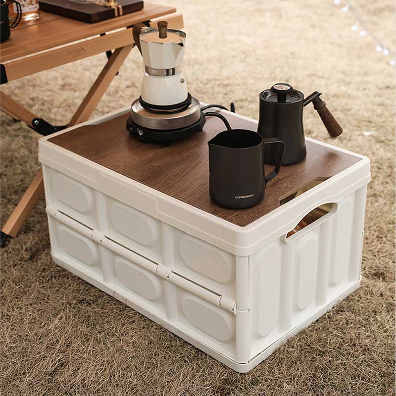 Camping folding top box