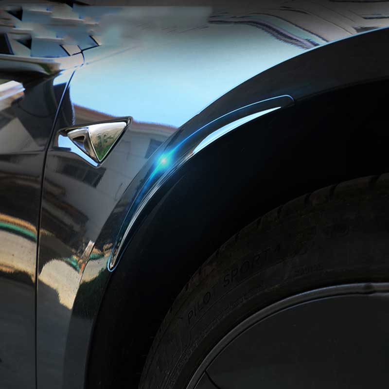 TAPTES Wheel Eyebrow Mud Flaps for Tesla Model 3 Wheel Lips Fender, Set of 4pcs