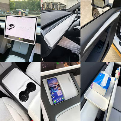 TAPTES White Interior Modification Decoration Kit for Tesla Model 3 Model Y