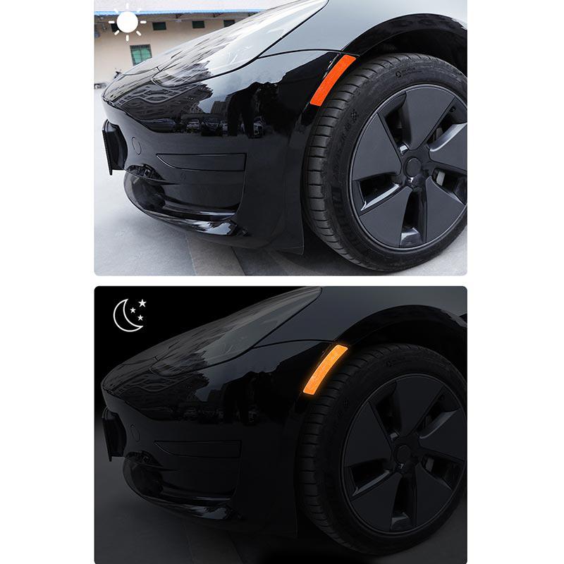 TAPTES Wheel Warning Stickers for Tesla Model S / 3 / X / Y, Reflective Stickers, Set of 2