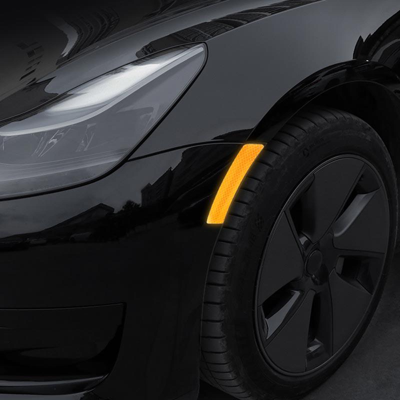 TAPTES Wheel Warning Stickers for Tesla Model S / 3 / X / Y, Reflective Stickers, Set of 2