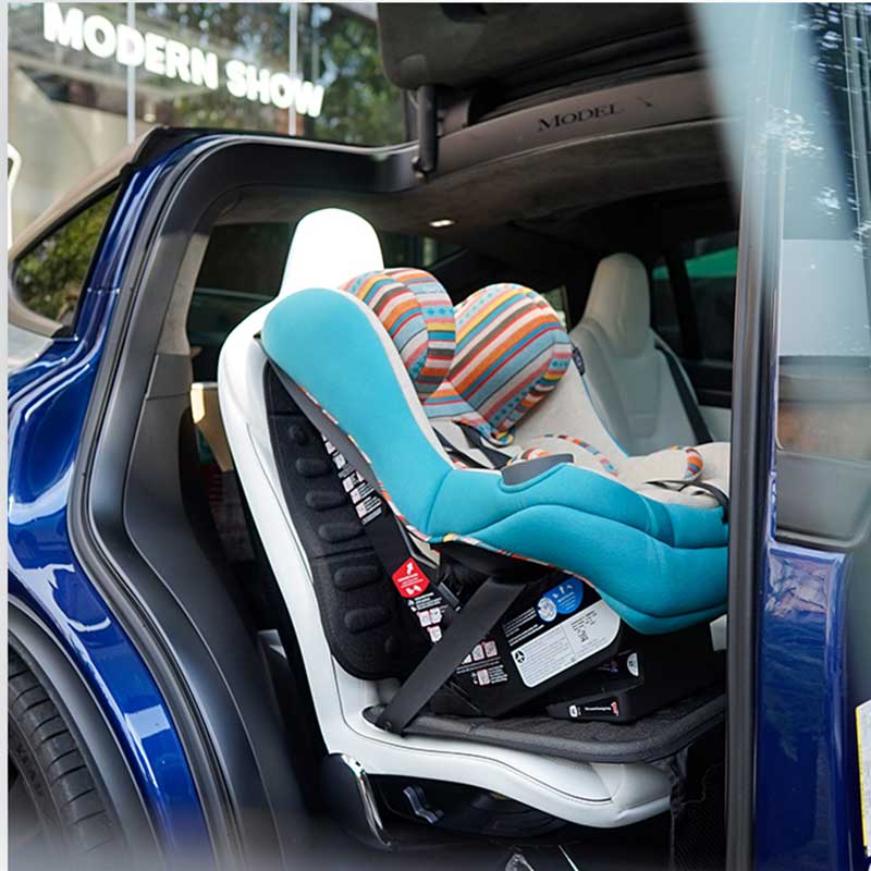 TAPTES Child Car Seat Protector with Organizer Pockets for Tesla Model S 3  X Y Cybertruck