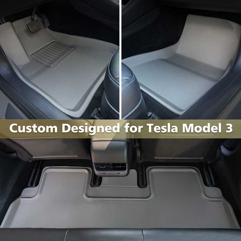 TAPTES All Weather Floor Mats for Tesla Model 3 2024 2023-2017, Gray F –  TAPTES -1000+ Tesla Accessories